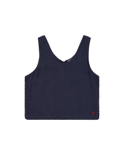 Amundsen Sports Safari Linen Top Dame Faded Navy S