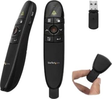 StarTech.com Wireless Presentation Remote w/ Grønn Laser Pointer - 90' presentation remote control - Svart StarTech.com Wireless Presentation Remote w/ Grønn Laser Pointer - 90' presentation remote control - Svart