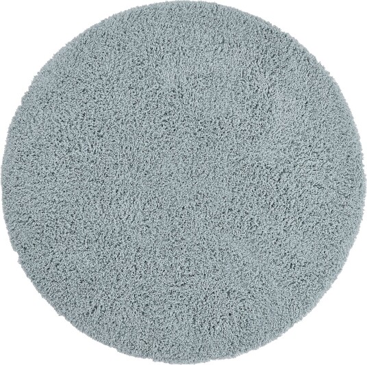 Rundt teppe   Combarro Solid Cotton Shaggy lyseblått Størrelse: Ø 160 cm