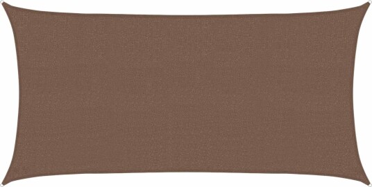 vidaXL Solseil Brun 2 x 6 m HDPE