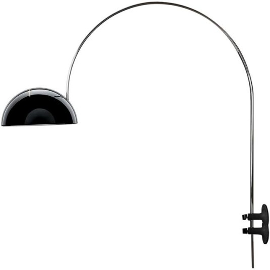 Oluce Coupé 1159R Vegglampe Sort