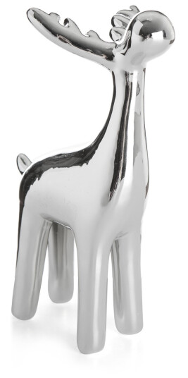 Reinsdyr porselen sølv H:16cm