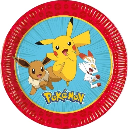 Pokemon Papp Tallerkener 19,5 Cm