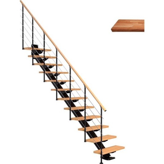 Dolle Sydney Rett Trapp Svart 9005 style 6 oljet Eik 75 13 Loddrett Høyde 259 315cm Dolle Sydney Rett Trapp Svart 9005 style 6 oljet Eik 75 13 Loddrett Høyde 259 315cm