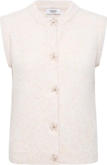 b.young Byomea Vest BIRCH MELANGE L b.young Byomea Vest BIRCH MELANGE L