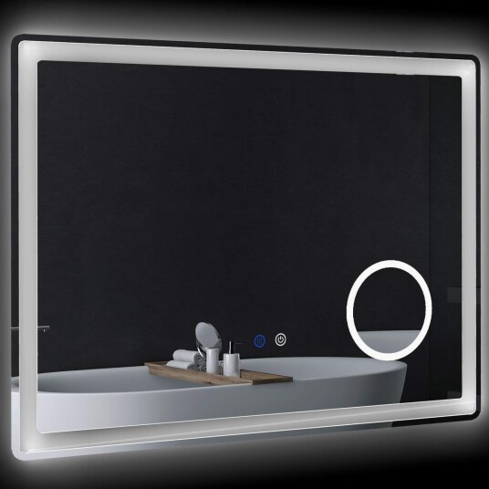 LED baderomsspeil 80x60 cm med 3X forstørrelse LED baderomsspeil 80x60 cm med 3X forstørrelse