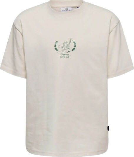 ONLY & SONS Osjgarfield Life Rlx Ss Lic Tee Cream 122 128 ONLY & SONS Osjgarfield Life Rlx Ss Lic Tee Cream 122 128