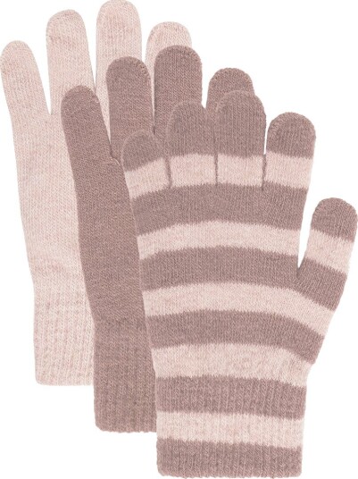 Minymo Magic Gloves Knit 3 Pack FAWN 7 12Y