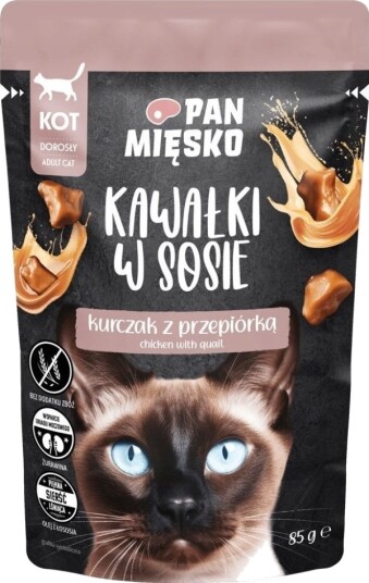 Pan Mięsko Kylling Vaktel I Saus Våtfôr 85 G