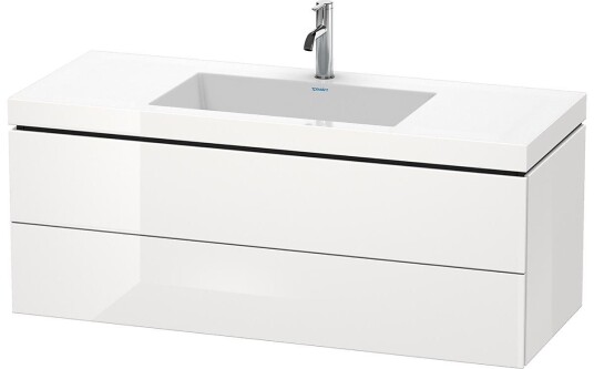 Duravit L-Cube Servantskap m/2 skuffer 1200x500x480 mm Hvit Høyglans Lakk