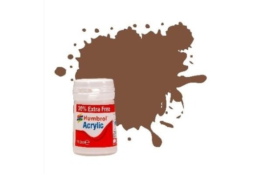 Humbrol Akryl No 186 Brown - Matt 18,2ml boks