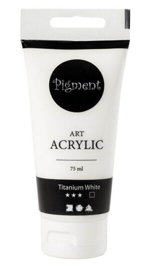 Creativ Company Pigment Art Acrylic Paint Titanium White 75ml