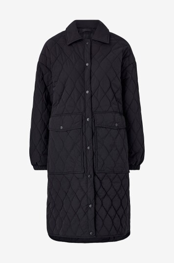 Selected FEMME   Kåpe slfMia Quilted Coat B   Svart