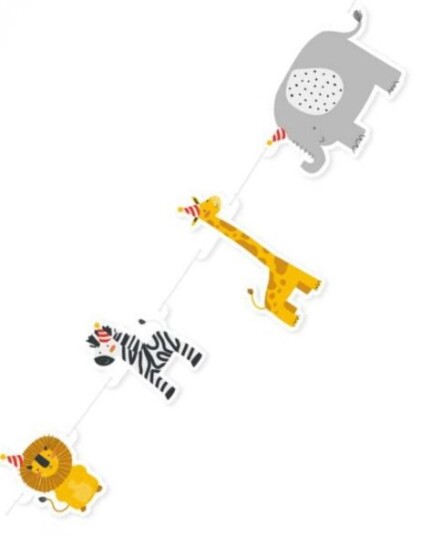 Figurbanner med Safari Motiv 3 meter Safari Animals