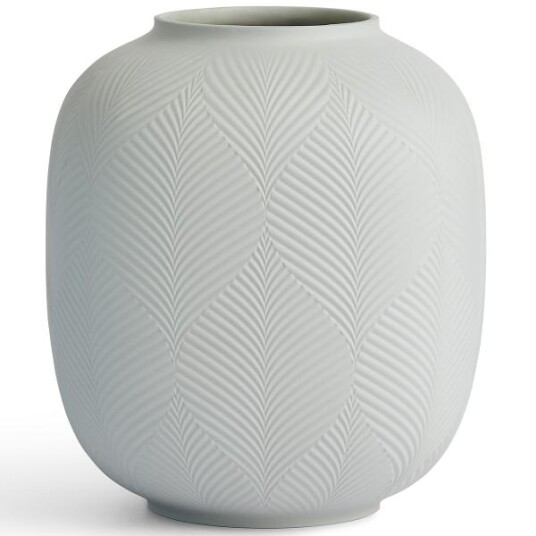 Wedgwood Jasper Folia rund vase 22,5 cm duegrå