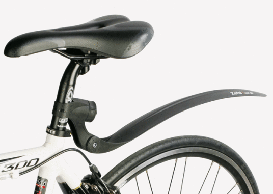 ZÉFAL Mudguard Swan Road Black Road, Technopolymer resin, On seat post / adjustable clamp all type of seat post - Ø25 - 32 mm, (Search tag: