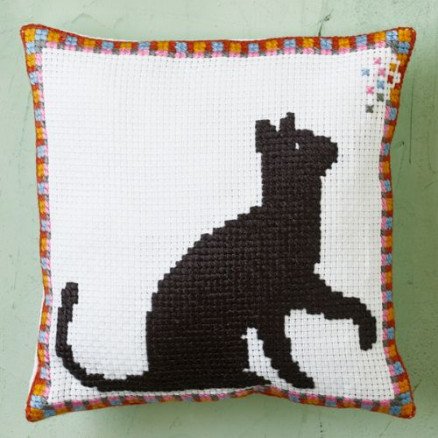 Permin Broderipakke Katt Pute 27x27cm