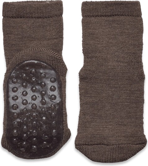 mp Denmark Wool Socks - Anti-Slip - BROWN MELANGE - 22/24