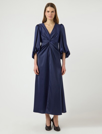 YAS Yasthea 3/4 Long Dress S. Noos Navy 42