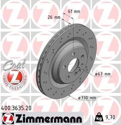 ZIMMERMANN 400.3635.20 Bremseskive