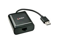 Lindy USB 2.0 RJ-45 Extender med 4 porter, Sort Metall
