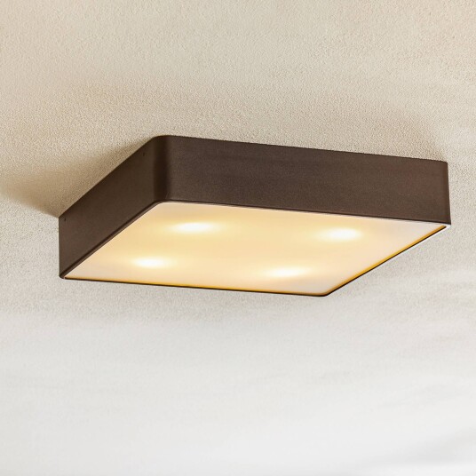 Argon Oro taklampe av stål og glass svart 35 cm