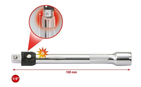 Ks Tools 919.1402, Enkel Enhet, Forlengelsesstang, Kromvanadiumstål, 100 Mm, 1 Stykker