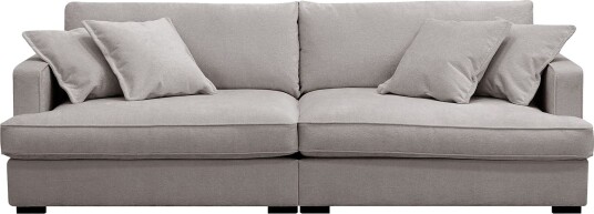 Rossita Lyx 3 seters ekstra dyp sofa i chenille Grå/Brun