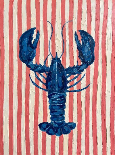 Plakat Blå Hummer Kunst