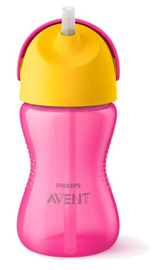 Drikkeflaske med sugerør Avent 300 ml Rosa 12 mnd+