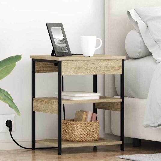  Nattbordskap Sonoma eik 41 x 31 x 51 cm Konstruert tre