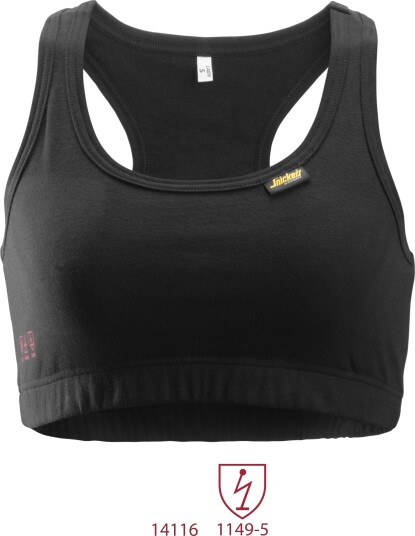Snickers Workwear 9465 ProtecWork Sports BH svart flammesikring S Klær
