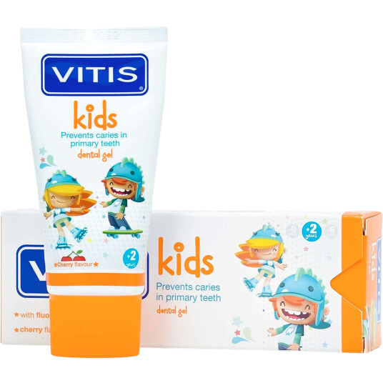 Vitis Barnetannkrem Kids Cherry Xylitol 0,2 år 50 ml