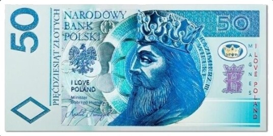 Mr. Dragon Magnet Poland 50 Zloty   Jeg Elsker Polen C