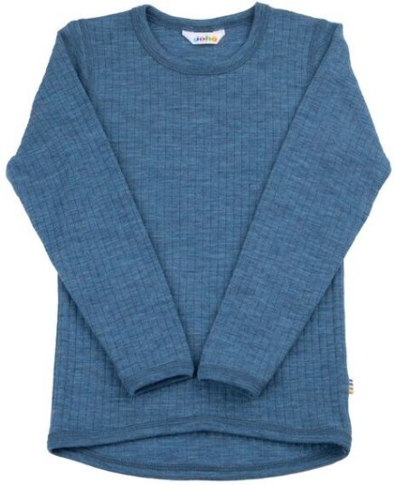 Joha Colorful Ull Trøye T-Skjorte I Merino Ull Denim Blå