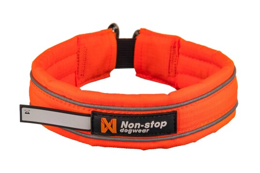 Non-stop Dogwear Sikkert Halsbånd 60 cm Oransje med Refleks