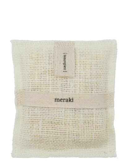 meraki Bath Mitt Lemongrass 140 G   Beige   140 G