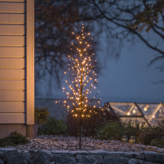 Dekorasjonstre 150 cm med 240 LED amber farget IP44 utendørs Svart Dekorasjonstre 150 cm med 240 LED amber farget IP44 utendørs Svart