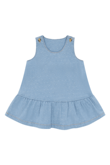 Hust And Claire Hust & Claire Kis Dotty denimkjole til baby blue denim 92 Hust And Claire Hust & Claire Kis Dotty denimkjole til baby blue denim 92