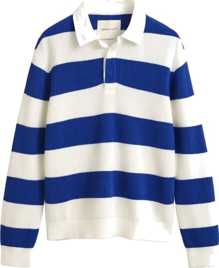 Gant Striped Cotton Merino Rugger Cream XL
