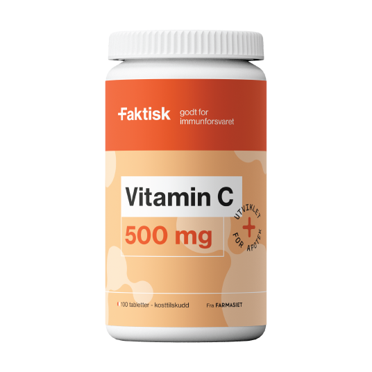 Faktisk Vitamin C 500 mg tabletter 100 stk. Faktisk Vitamin C 500 mg tabletter 100 stk.
