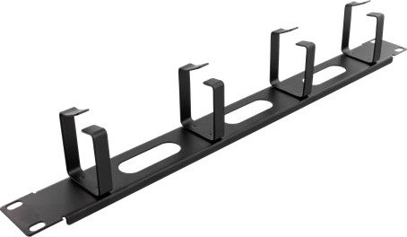 Deltaco Kabelhåndtering for 19" rackskap 4 metallbraketter 1U svart