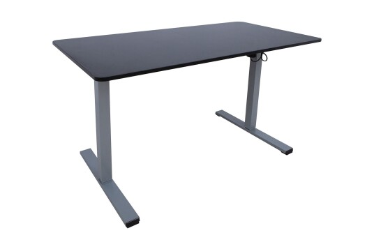 Skrivebord Ergo Optimal med motor 120x60 cm Svart/Grå