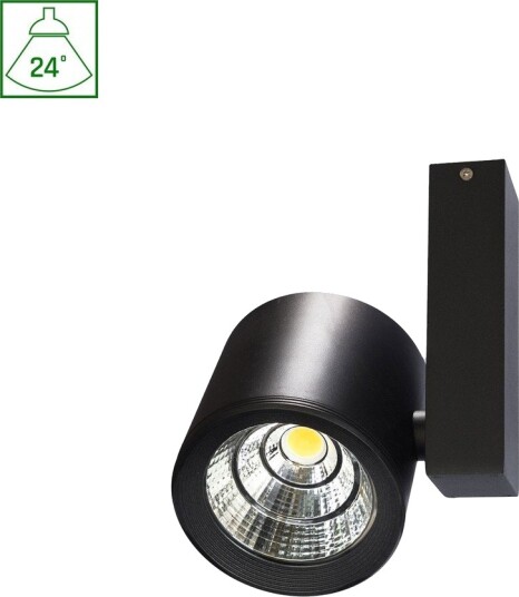 CHLOE COB LED 16W 230V IP20 24° Varm Hvit Tak Sort Kulør : Varm