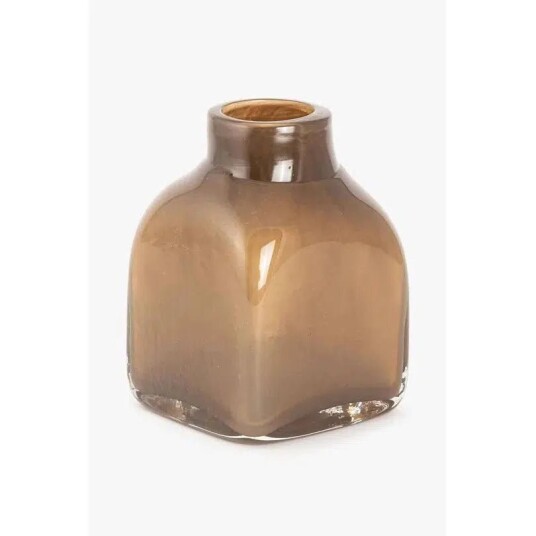 Lama Vase Farget Glass Nøttebrun Liten