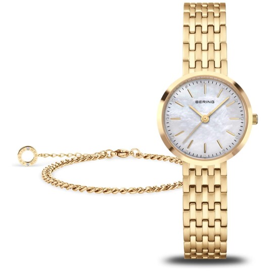 Bering Dameklokke 19126 734 GWP Classic Hvit/Gulltonet stål Ø26 mm Bering Dameklokke 19126 734 GWP Classic Hvit/Gulltonet stål Ø26 mm