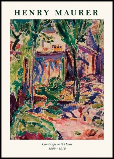 Henry Maurer Landscape with House Plakat Plakat / 30x40cm
