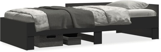 Sengeramme svart 90x200 cm konstruert tre 8721102821950
