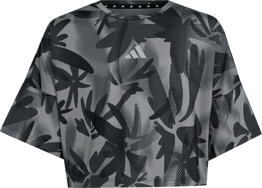 Adidas Performance T skjorte JG Spi Aop Black/Grefou/Grethr Adidas Performance 10 år (140) T skjorte Grå Hvit Svart