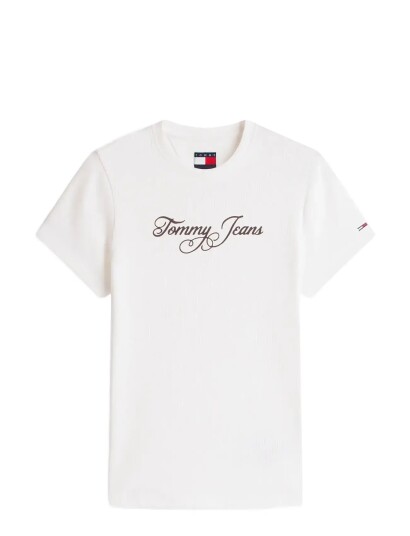 Tommy Jeans | Tjw Slim Ess Logo 1 Rib Tee Ext | M